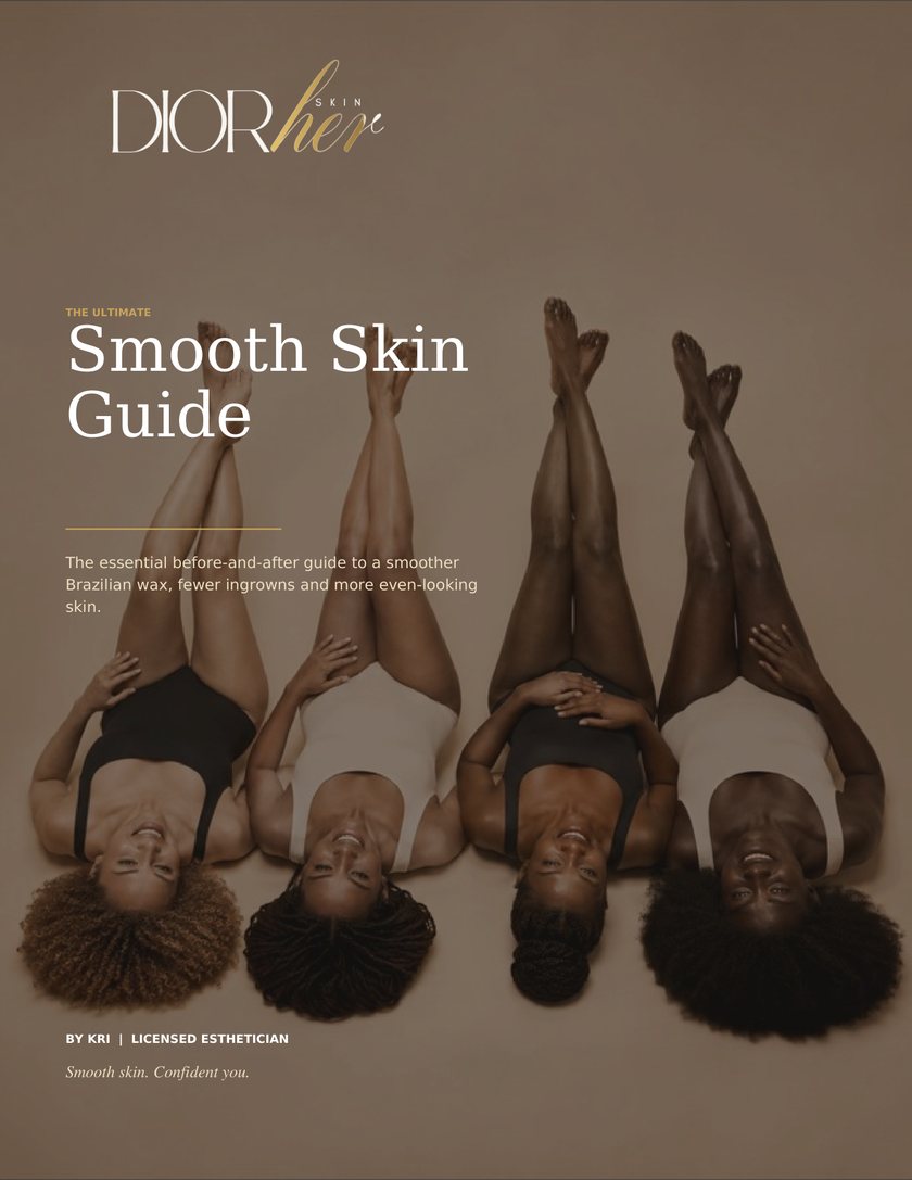 Cover of the Ultimate Smooth Skin Guide by Kri, licensed esthetician at DIORherSkin